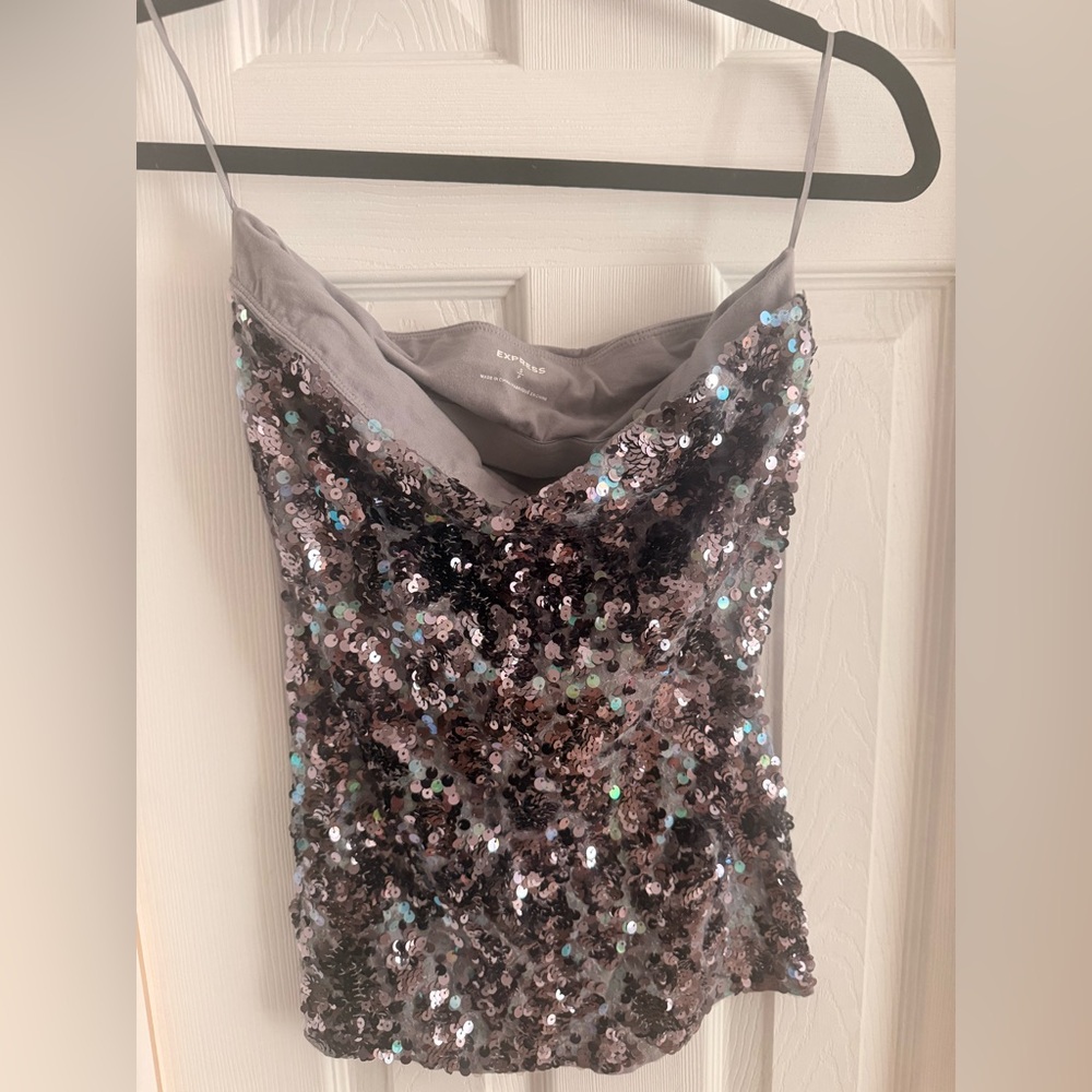 Express Glittering Sequin Dress